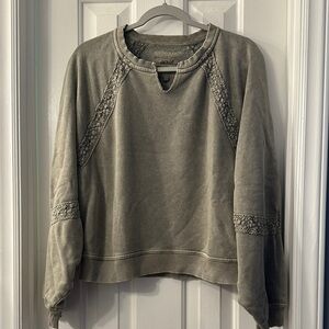 Aerie Hey Crochet Sweatshirt